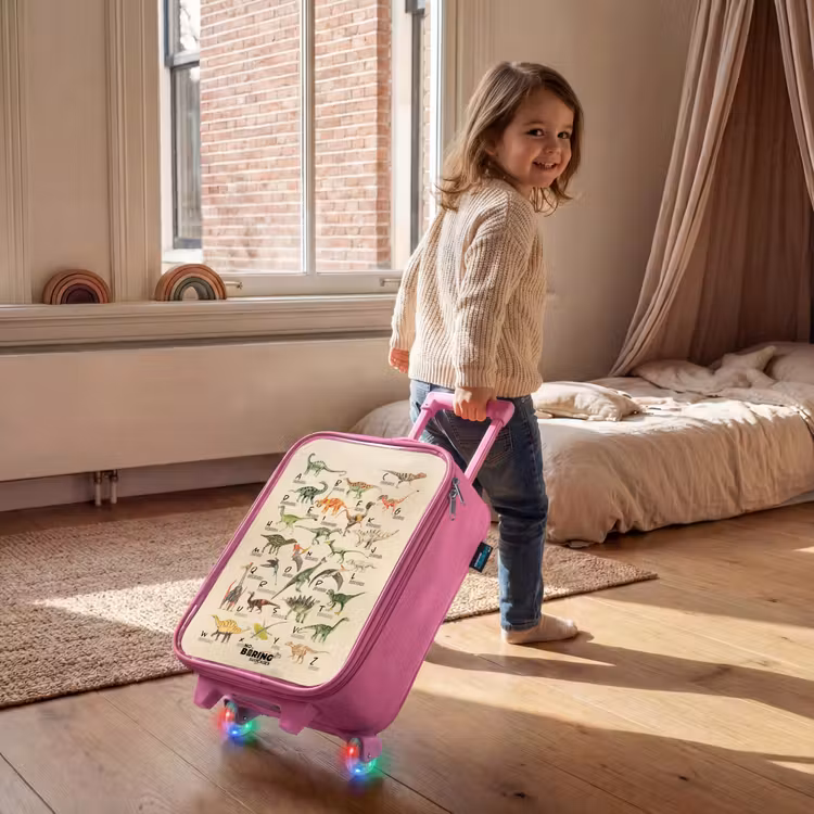 Dino alfabet Kinderkoffer - Roze klein -sfeer1