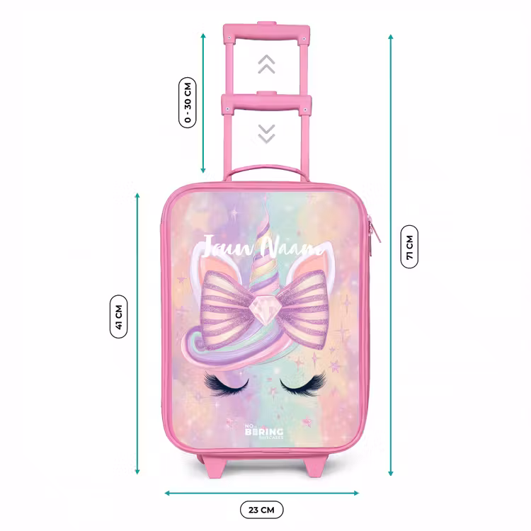 Eenhoorn Kinderkoffer - Roze klein -productfoto_formaten
