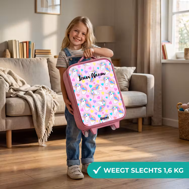 Eenhoorn euforie Kinderkoffer - Roze klein -sfeer2_NL