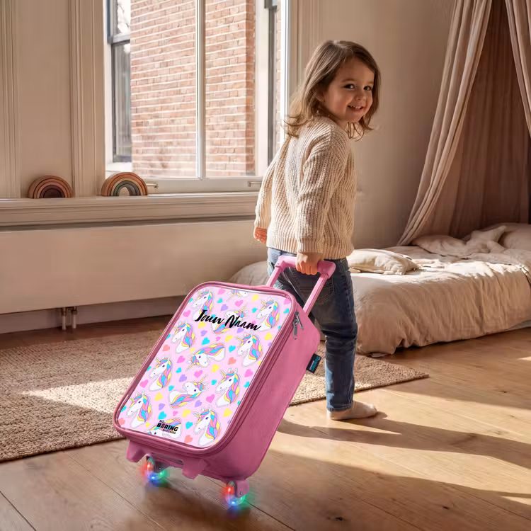 Eenhoorn euforie Kinderkoffer - Roze klein -sfeer1