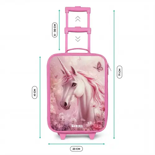 Eenhoorn - Roze - Vlinders - Bloemen Kinderkoffer - Roze klein -productfoto_formaten
