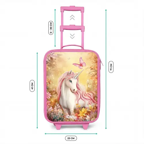 Eenhoorn - Vlinder - Roze - Manen Kinderkoffer - Roze klein -productfoto_formaten