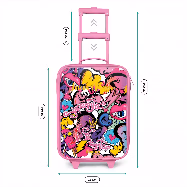 Girly graffiti Kinderkoffer - Roze klein -productfoto_formaten