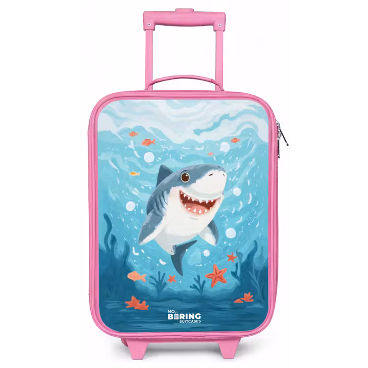 Haai - Water - Zee Kinderkoffer - Roze klein -zz3dotto