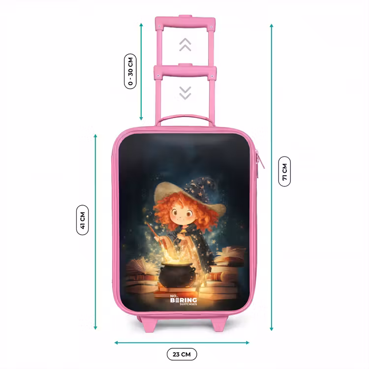 Heks met Sprankelende Toverdrank Kinderkoffer - Roze klein -productfoto_formaten