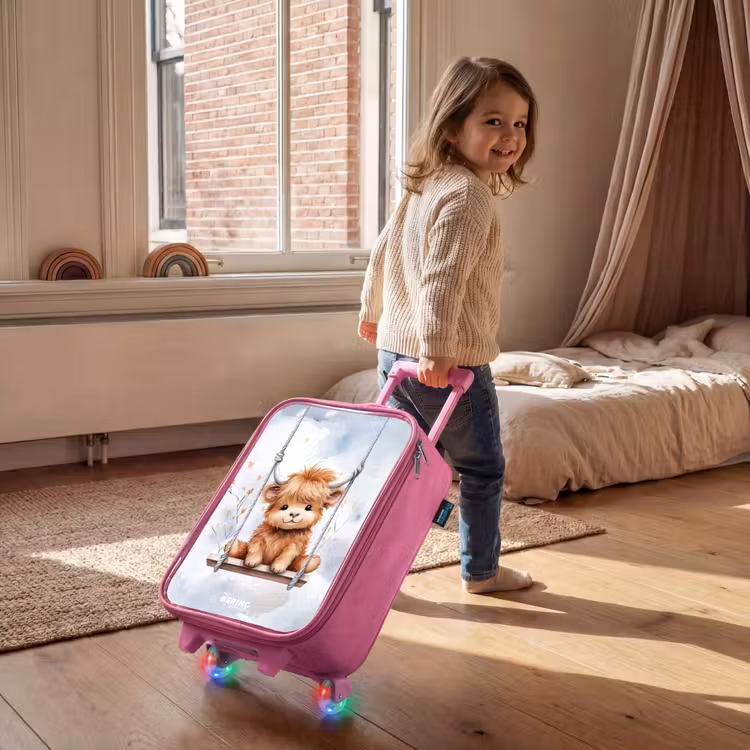 Hennie hooglander Kinderkoffer - Roze klein -sfeer1