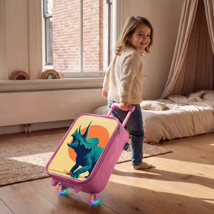 Hoornkrijger in de zon Kinderkoffer - Roze klein -sfeer1