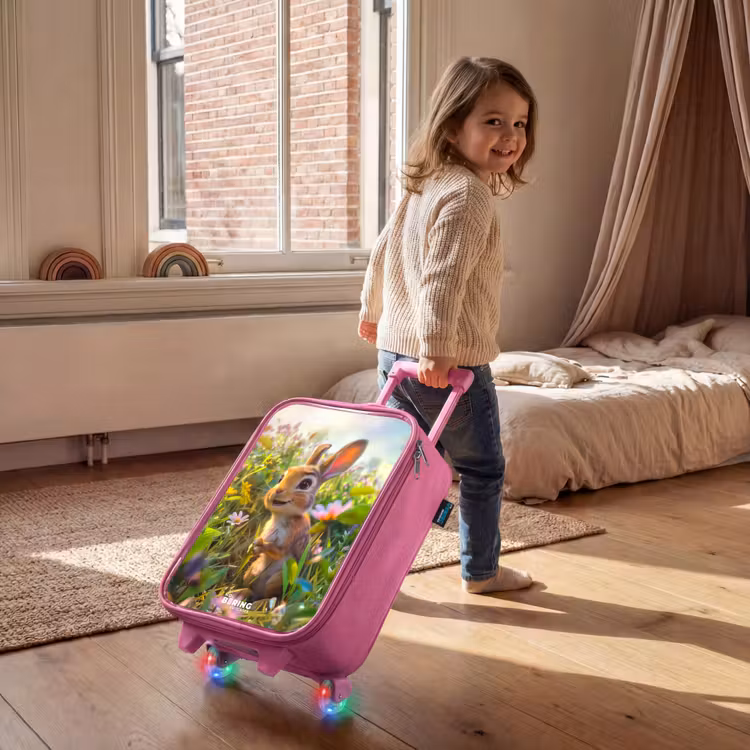 Kareltje konijn Kinderkoffer - Roze klein -sfeer1