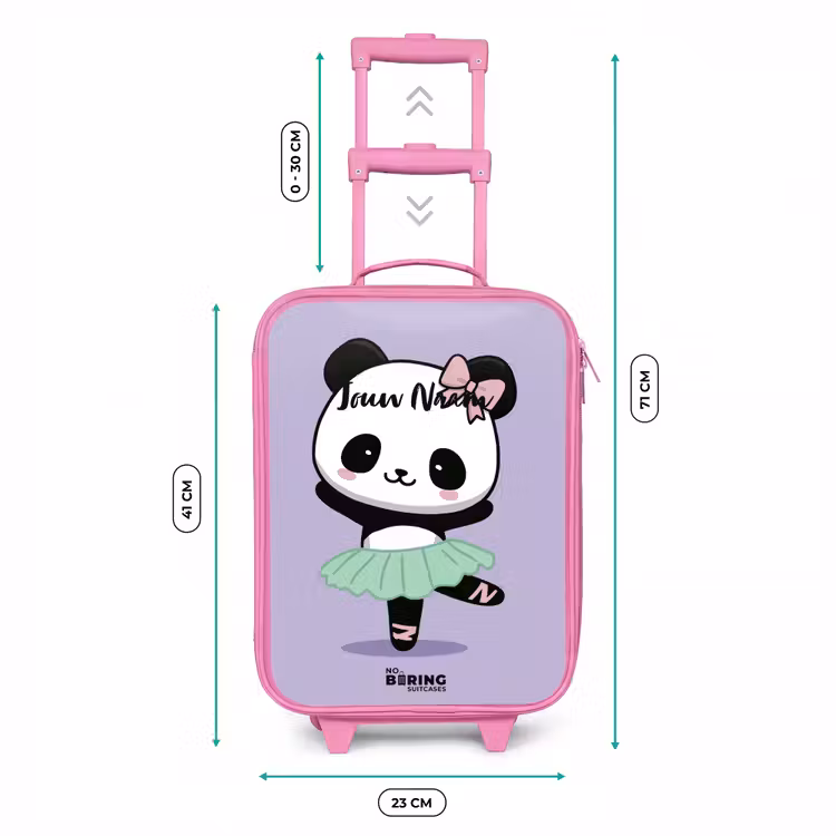 Kawai - Ballet - Panda Kinderkoffer - Roze klein -productfoto_formaten