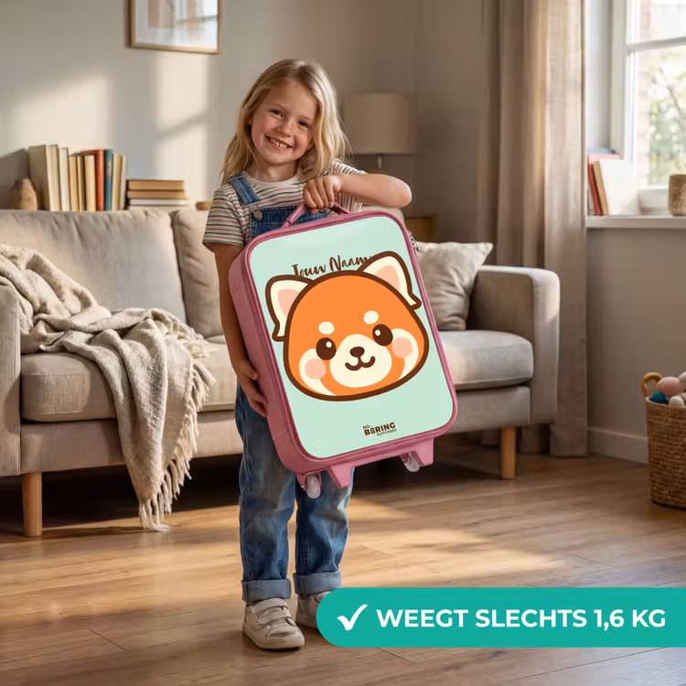 Kawai - Rode panda - Groen Kinderkoffer - Roze klein -sfeer2_NL
