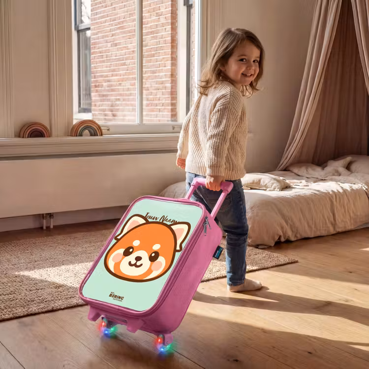 Kawai - Rode panda - Groen Kinderkoffer - Roze klein -sfeer1