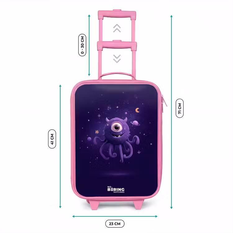 Kosmisch tentakelmonster Kinderkoffer - Roze klein -productfoto_formaten