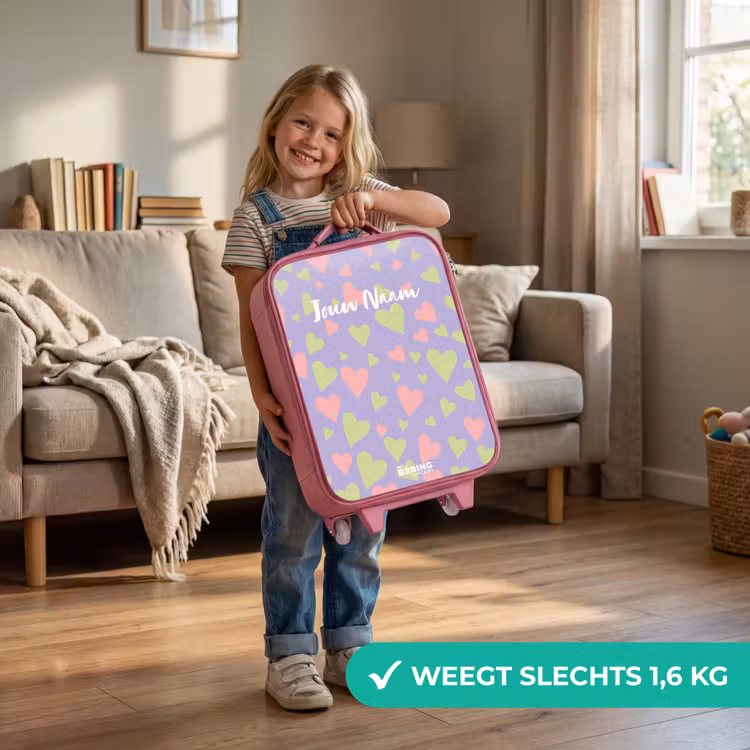 Lovely lila Kinderkoffer - Roze klein -sfeer2_NL