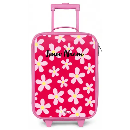 Madeliefjesmania hotpink Kinderkoffer - Roze klein -zz3dotto