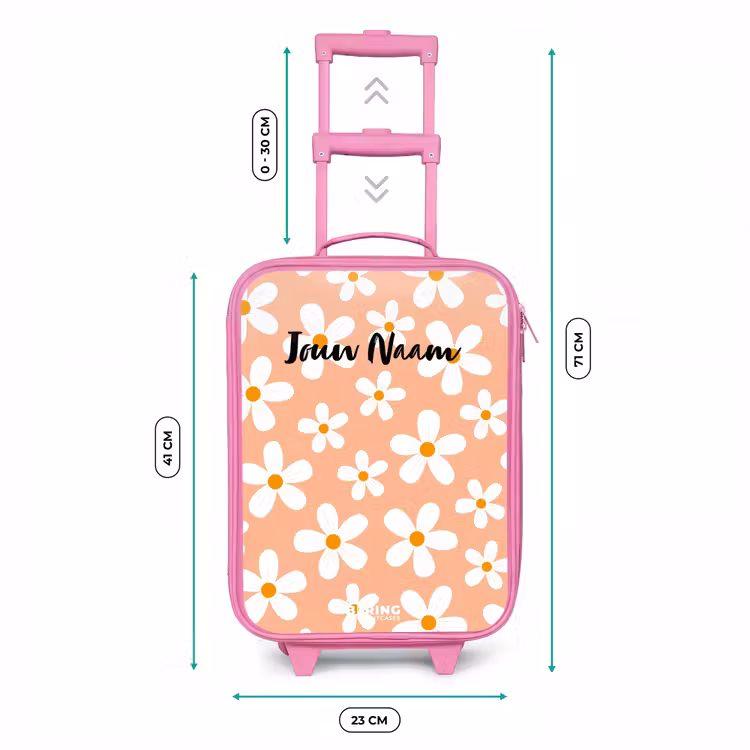 Madeliefjesmania perzik Kinderkoffer - Roze klein -productfoto_formaten