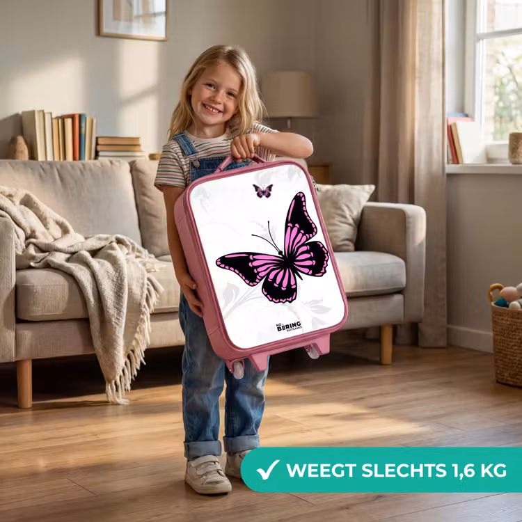 Magenta monarch Kinderkoffer - Roze klein -sfeer2_NL