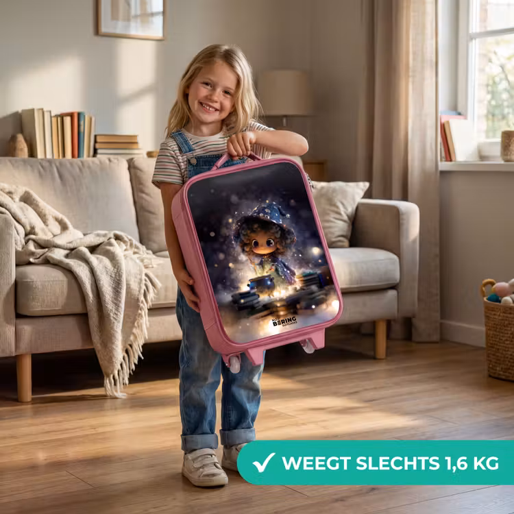 Magische Nacht vol Toverkunst Kinderkoffer - Roze klein -sfeer2_NL
