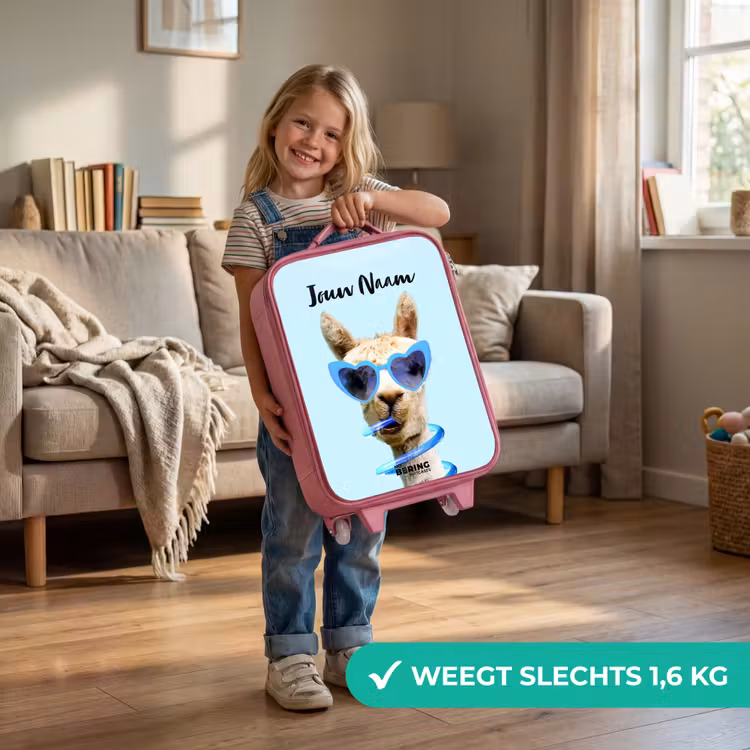 Allard Alpaca Kinderkoffer - Roze klein -sfeer2_NL
