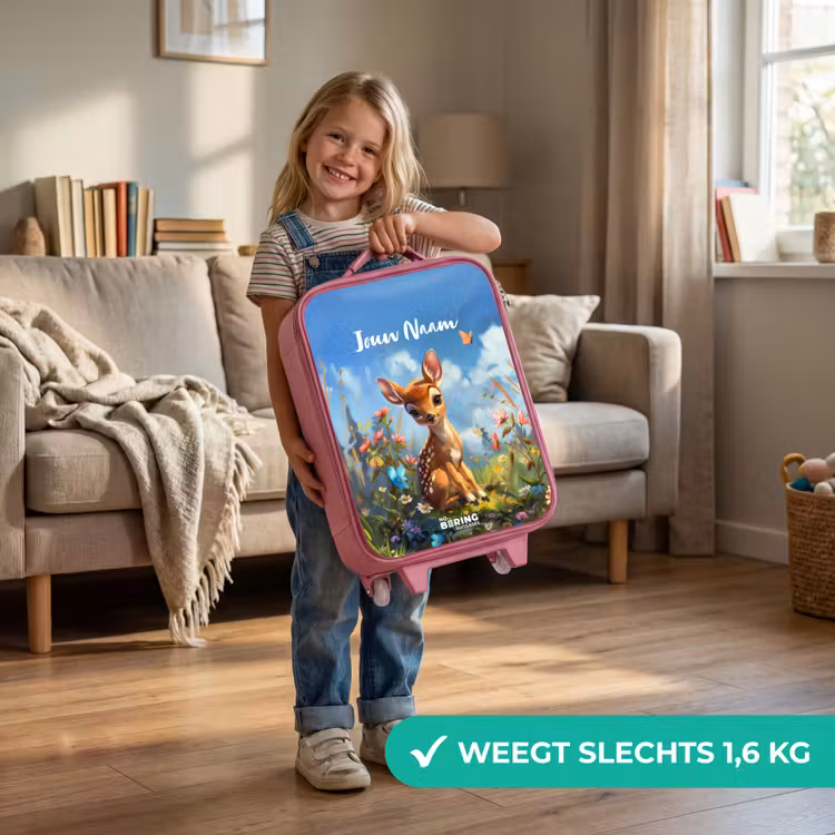 Bailey bloemenhertje Kinderkoffer - Roze klein -sfeer2_NL
