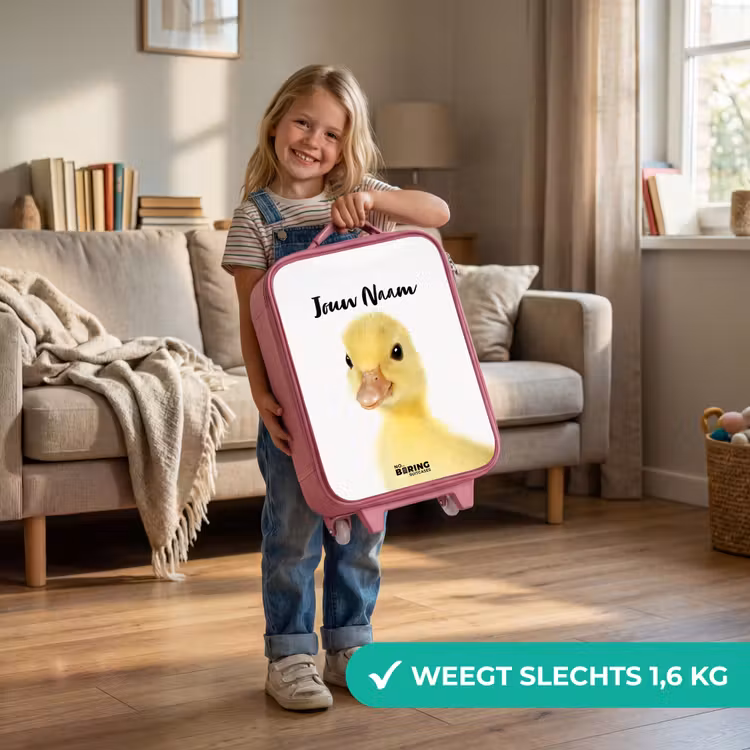 Barry de Badeend Kinderkoffer - Roze klein -sfeer2_NL