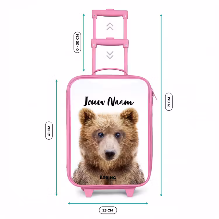 Bennie Beer Kinderkoffer - Roze klein -productfoto_formaten