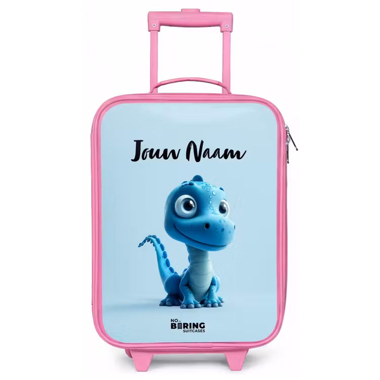 Blije Bronto Kinderkoffer - Roze klein -zz3dotto