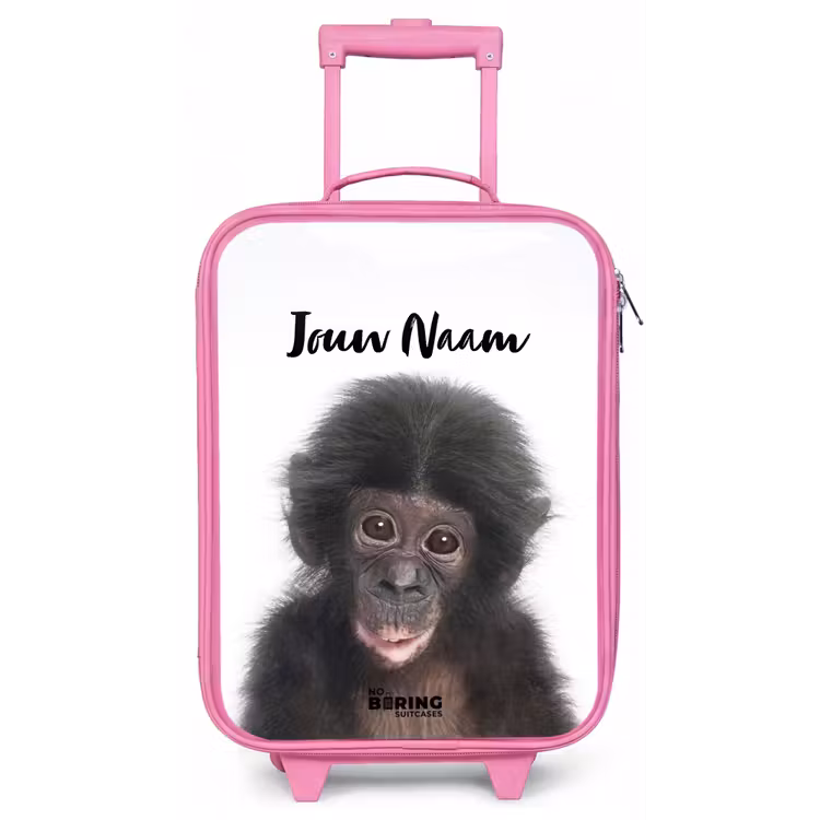 Charlie Chimp Kinderkoffer - Roze klein -zz3dotto