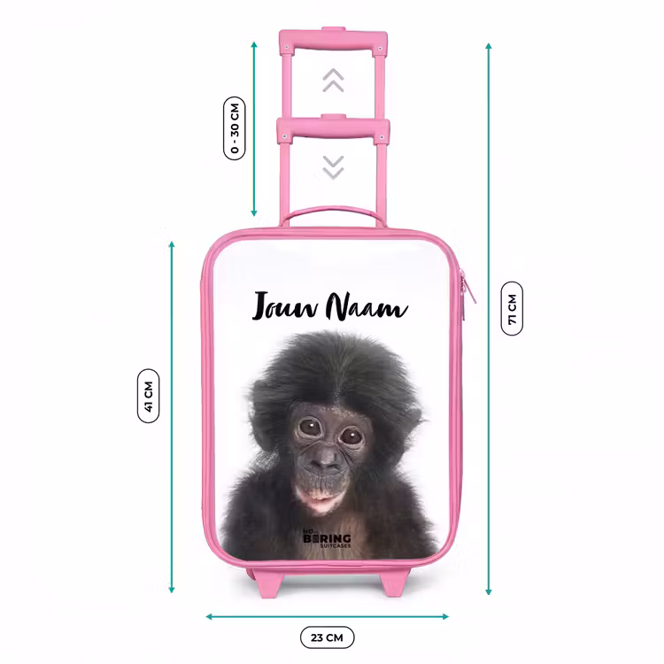 Charlie Chimp Kinderkoffer - Roze klein -productfoto_formaten