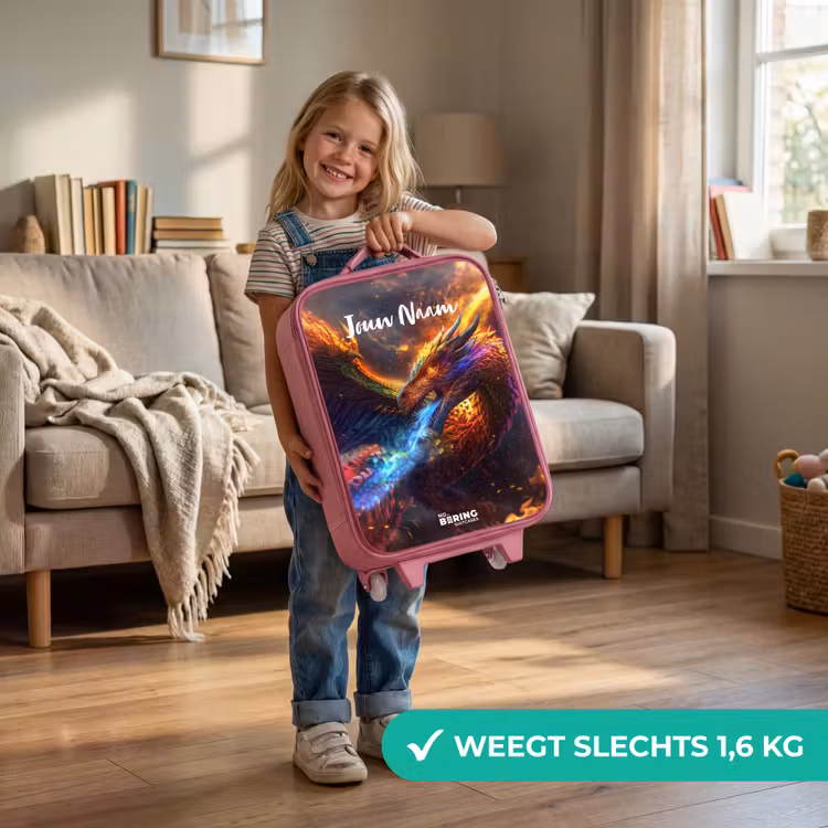 Chroma krijger Kinderkoffer - Roze klein -sfeer2_NL