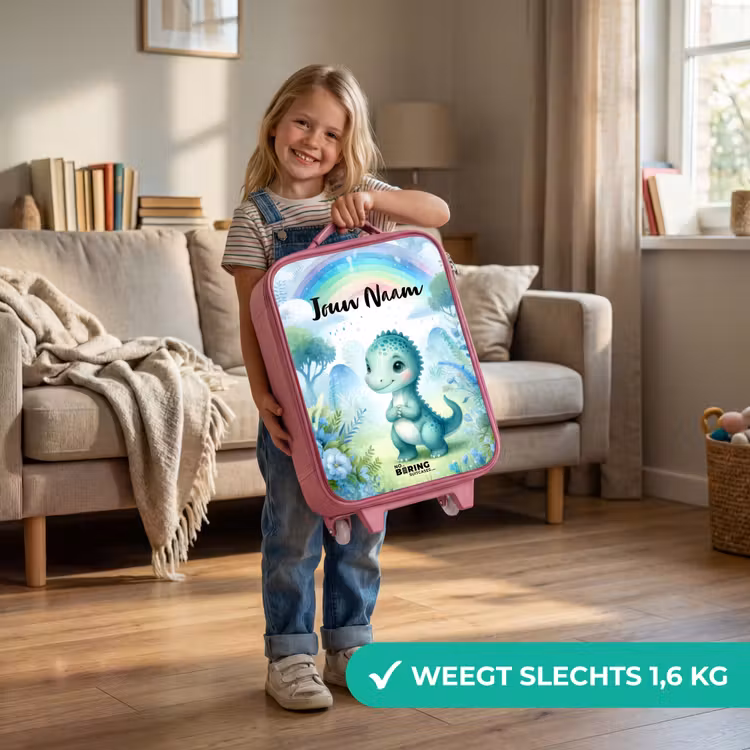 Daantje Dino Kinderkoffer - Roze klein -sfeer2_NL