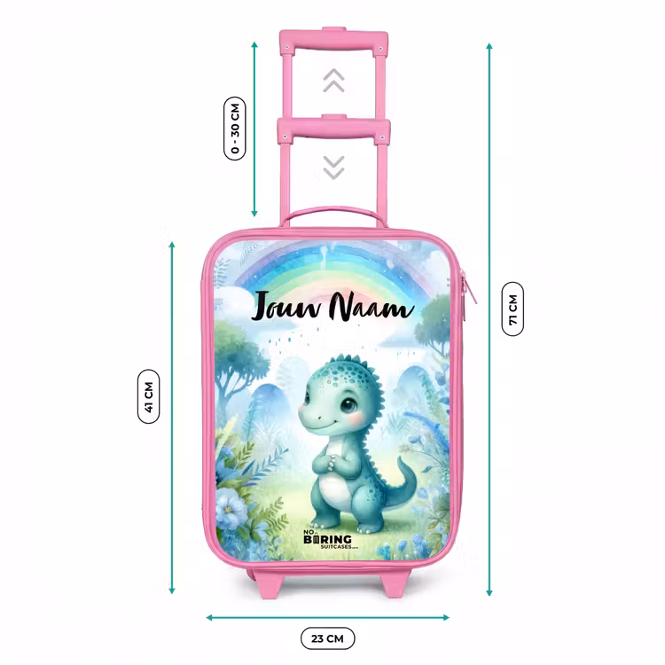 Daantje Dino Kinderkoffer - Roze klein -productfoto_formaten