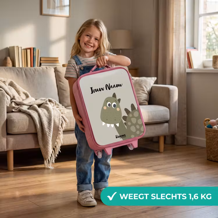 Danny dino Kinderkoffer - Roze klein -sfeer2_NL