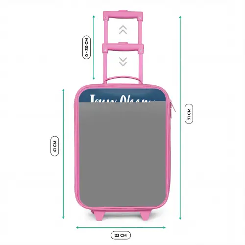 Dier - Ruimte - Planeet - Raket Kinderkoffer - Roze klein -productfoto_formaten