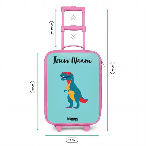 Dino - Dier - Zonnebril Kinderkoffer - Roze klein -productfoto_formaten