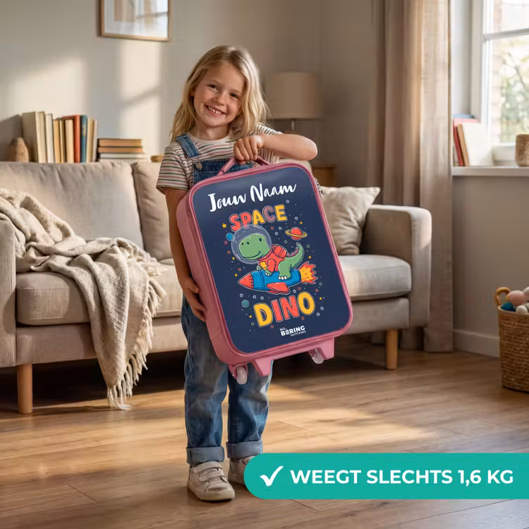 Dinosaurus - Groen - Raket - Sterrenhemel Kinderkoffer - Roze klein -sfeer2_NL
