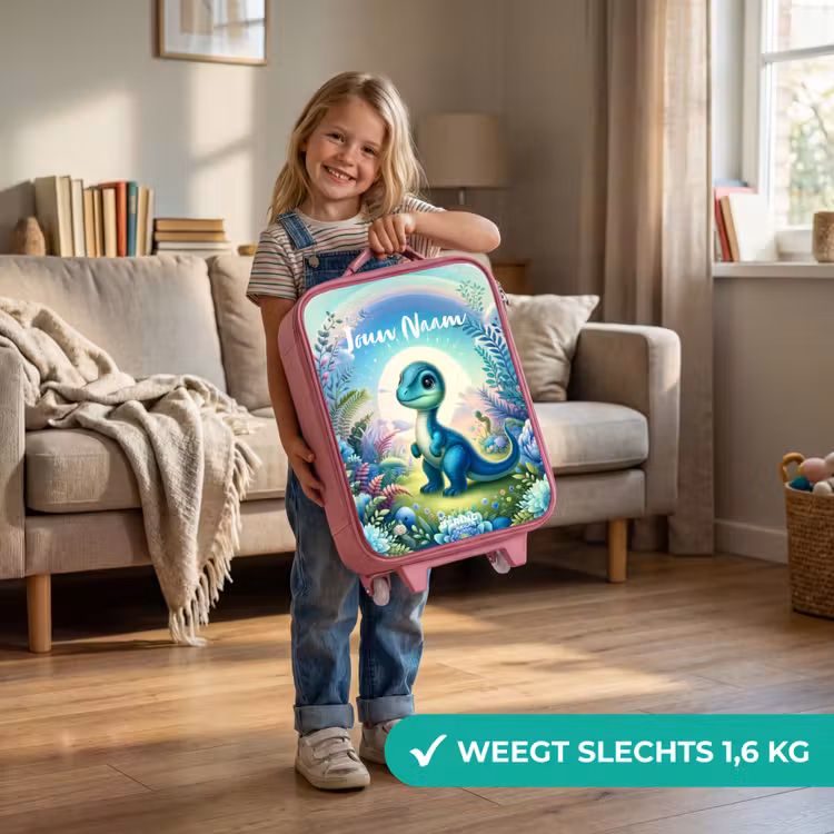 Django Dino Kinderkoffer - Roze klein -sfeer2_NL