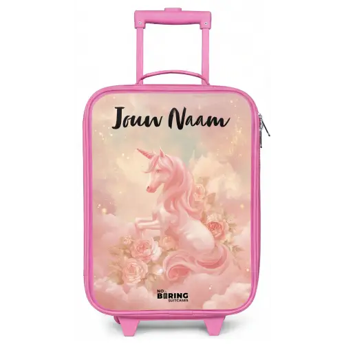 Eenhoorn - Wolken - Roze Kinderkoffer - Roze klein -zz3dotto
