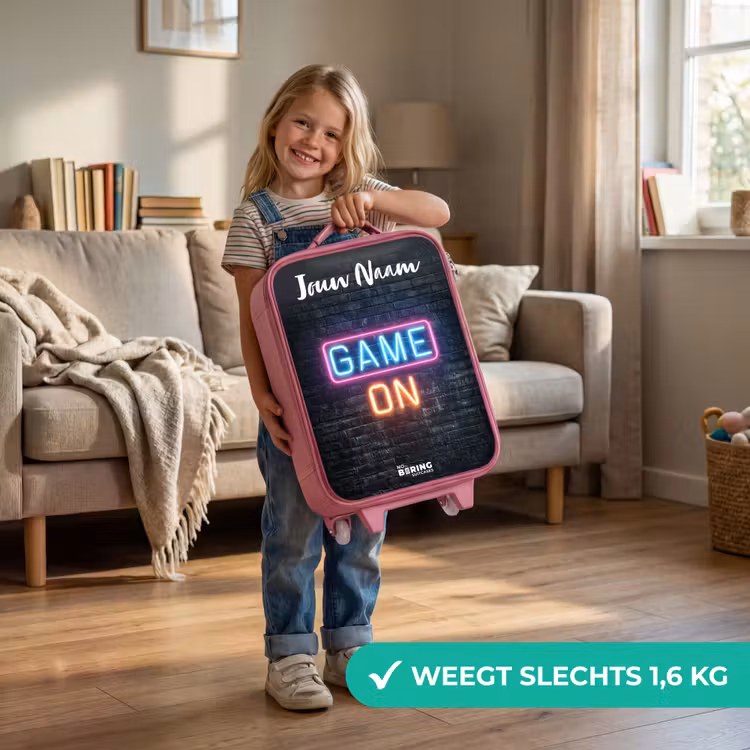 Game - Neon - Muur Kinderkoffer - Roze klein -sfeer2_NL