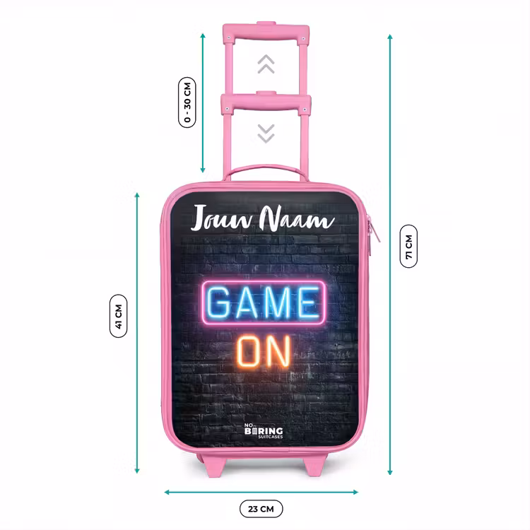 Game - Neon - Muur Kinderkoffer - Roze klein -productfoto_formaten