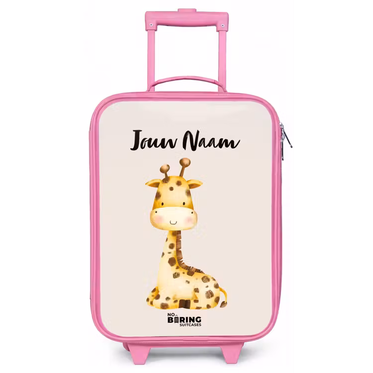 Gigi Giraffe Kinderkoffer - Roze klein -zz3dotto
