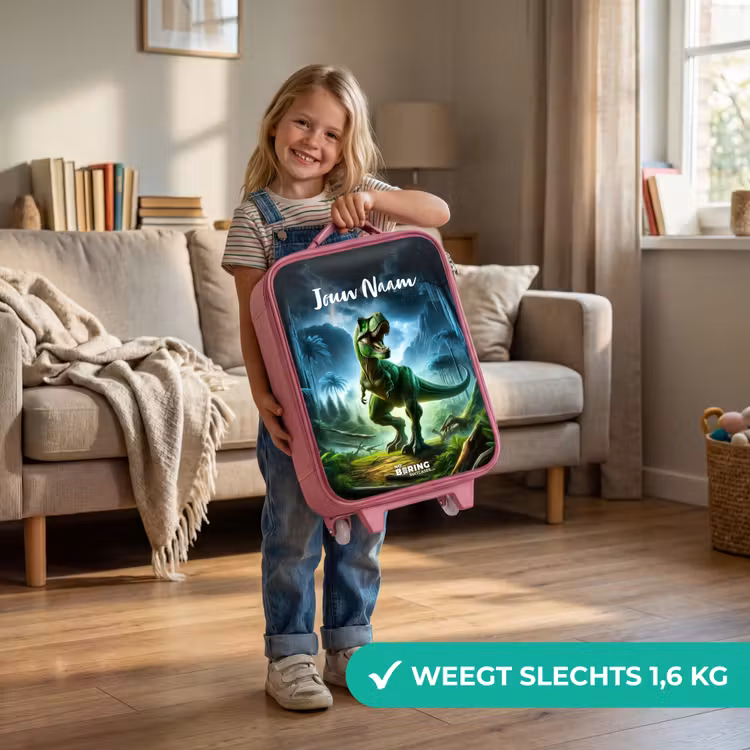 Junglosaurus Kinderkoffer - Roze klein -sfeer2_NL