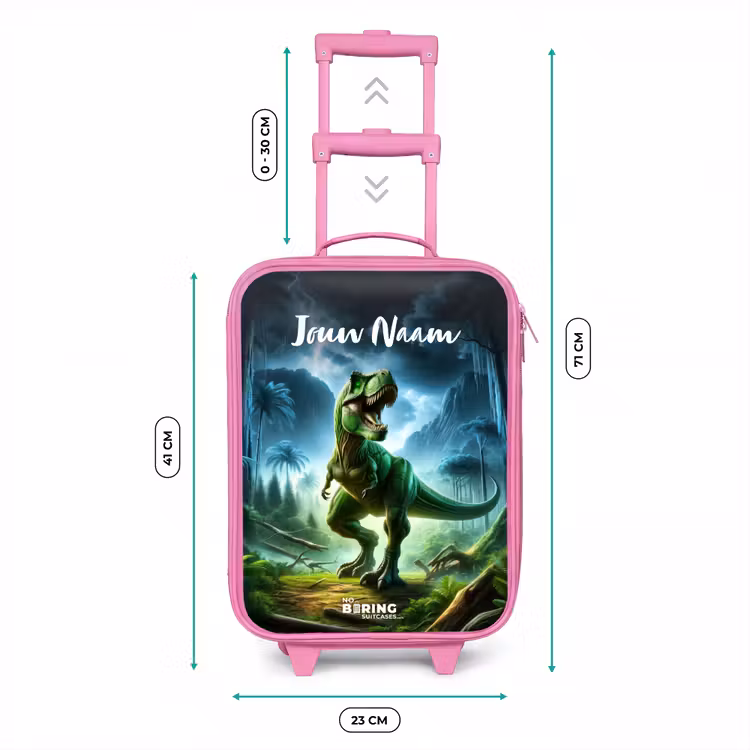 Junglosaurus Kinderkoffer - Roze klein -productfoto_formaten