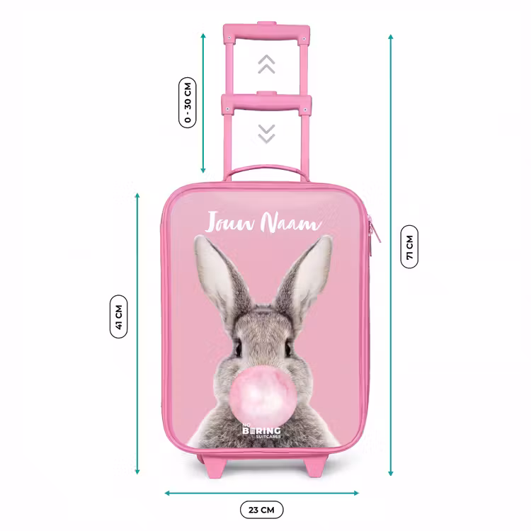Kauwend knaagje Kinderkoffer - Roze klein -productfoto_formaten