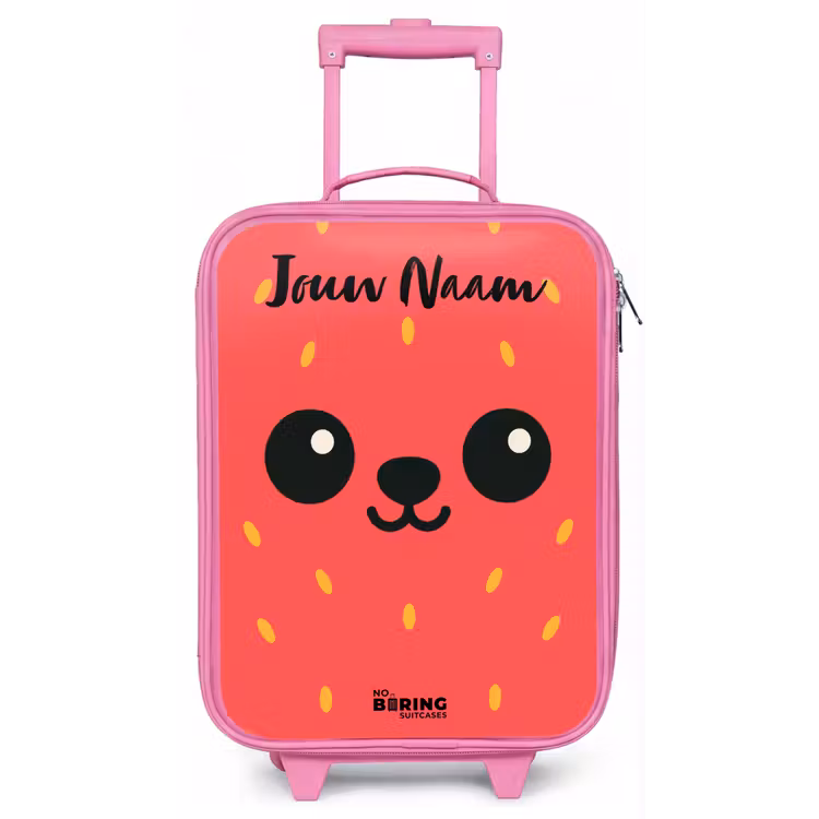 Kawai - Aardbei - Rood Kinderkoffer - Roze klein -zz3dotto
