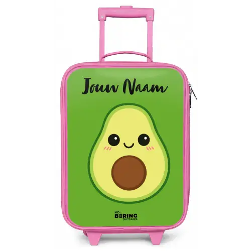 Kawai - Avocado - Groen Kinderkoffer - Roze klein -zz3dotto