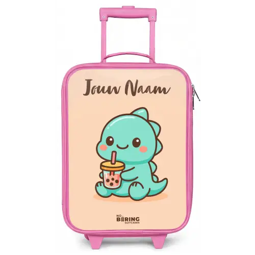 Kawai - Dino - Bubbletea Kinderkoffer - Roze klein -zz3dotto