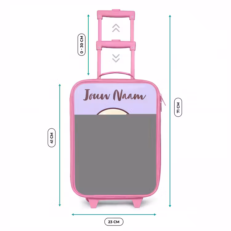 Kawai - Eend - Sjaal Kinderkoffer - Roze klein -productfoto_formaten