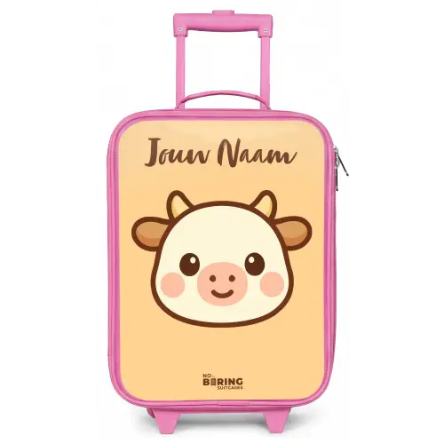 Kawai - Koe - Bruin Kinderkoffer - Roze klein -zz3dotto