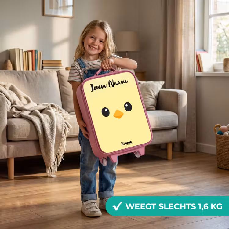 Kawai - Kuiken - Geel Kinderkoffer - Roze klein -sfeer2_NL