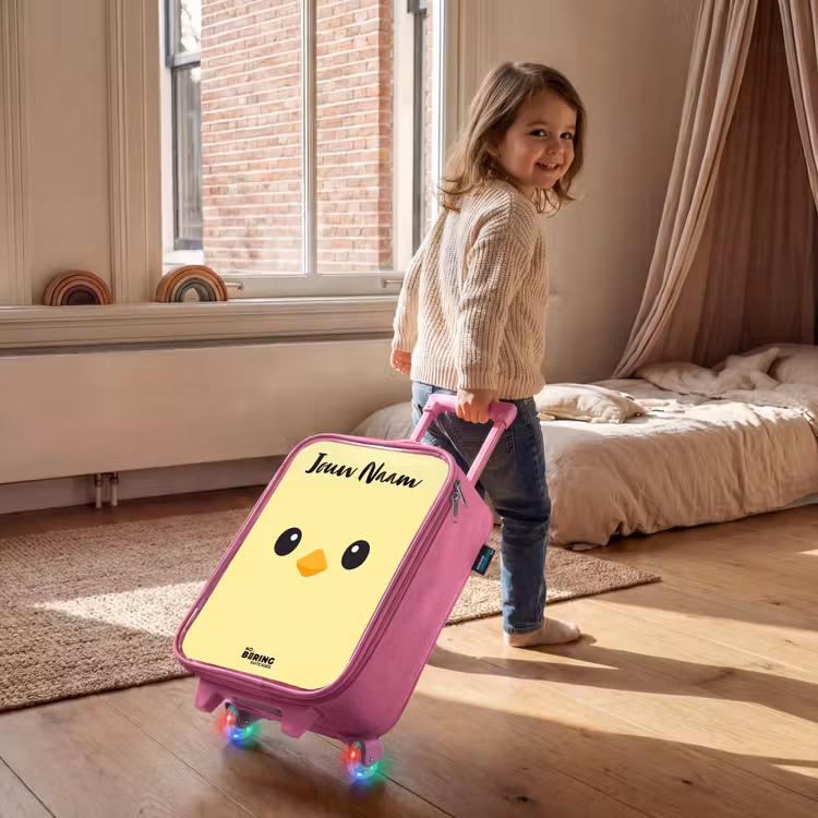 Kawai - Kuiken - Geel Kinderkoffer - Roze klein -sfeer1